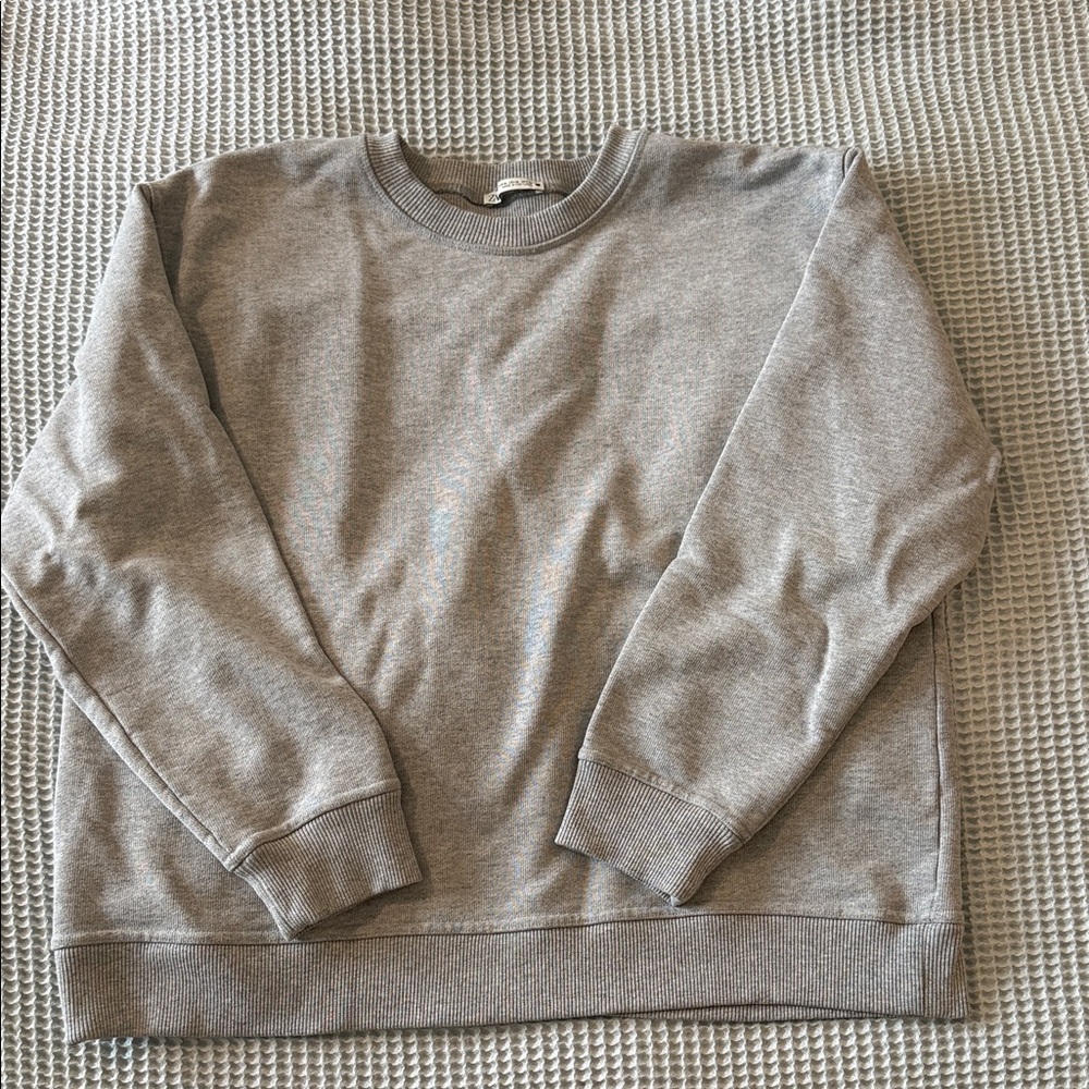 Zara  Gray Crewneck Sweater